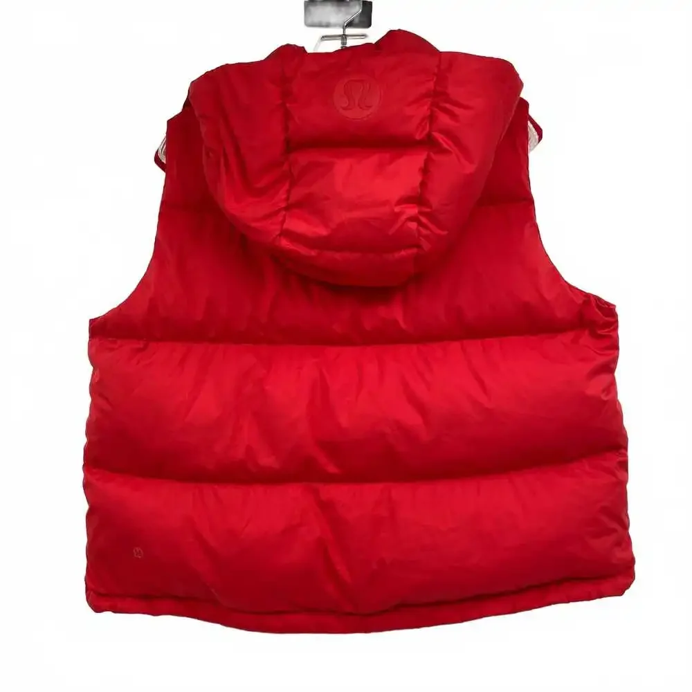 Lululemon Red Hooded Down-Filled Puffer Vest | Women’s Size 10